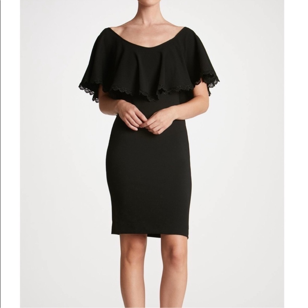 Frank Lyman Design Black Vneck Dress Size 10 NWT Brand New